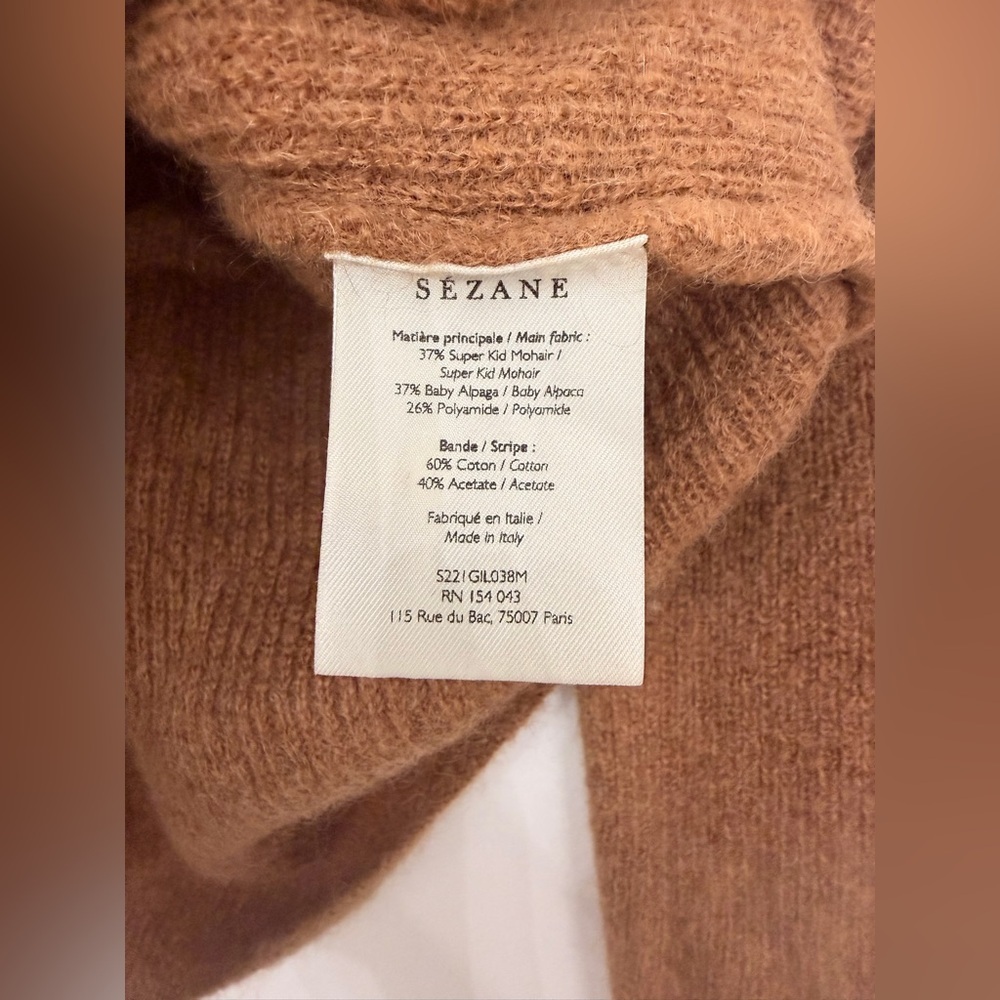 Sezane Gaspard Cardigan Camel Size XS - Picture 6 of 8